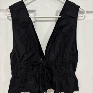 Wayf Black Sleeveless Tank Top